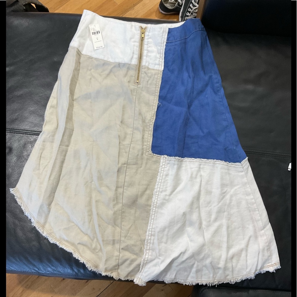 Anthropologie Holding Horses Patchwork Denim Skirt - Picture 8 of 13